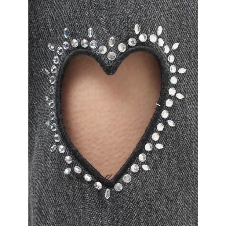 ビジューハートカッティングワイドデニムパンツ | EVRIS | 詳細画像25 