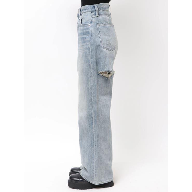 BACKスラッシュレースワイドデニムパンツ | EVRIS | 詳細画像40 