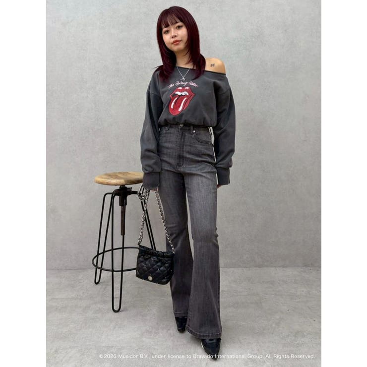 バックリボンフレアデニムパンツ 再入荷 | EVRIS | 詳細画像21 