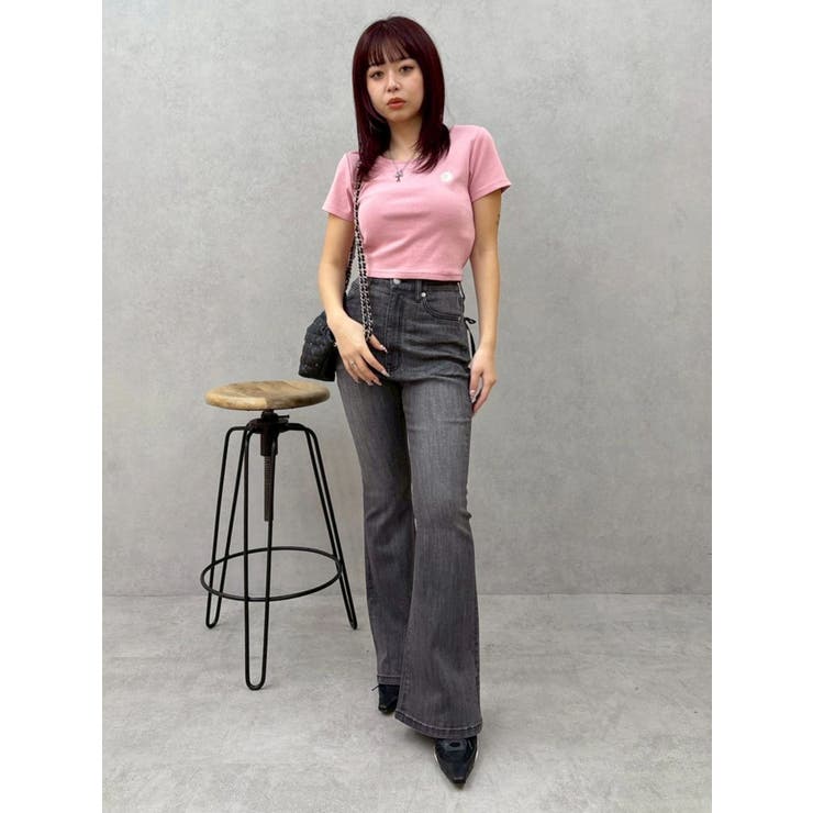 バックリボンフレアデニムパンツ 再入荷 | EVRIS | 詳細画像25 