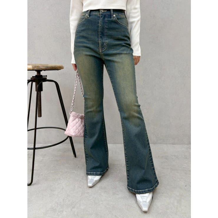 バックリボンフレアデニムパンツ 再入荷 | EVRIS | 詳細画像27 