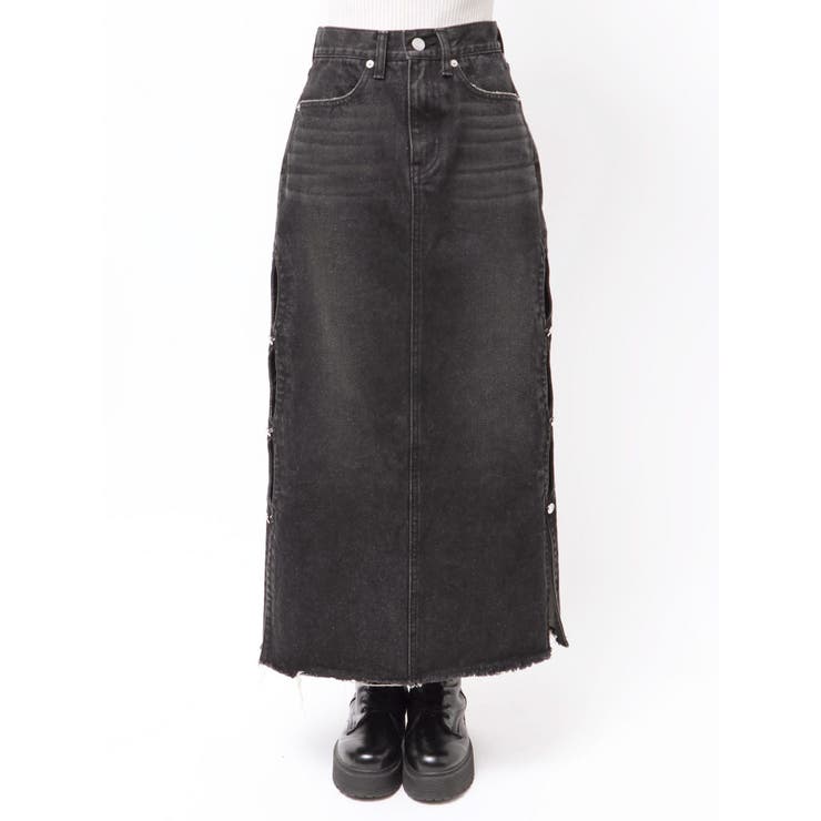 サイドビジューカットロングデニムスカート | EVRIS | 詳細画像32 
