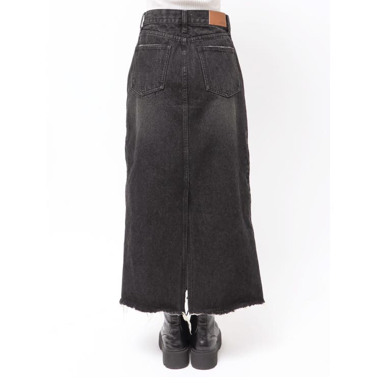 サイドビジューカットロングデニムスカート | EVRIS | 詳細画像34 