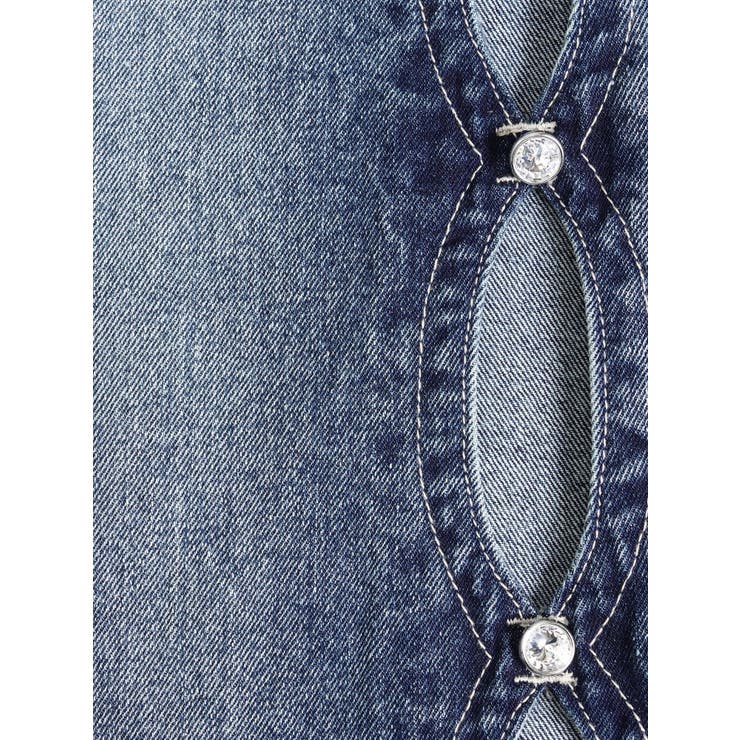 サイドビジューカットロングデニムスカート | EVRIS | 詳細画像41 