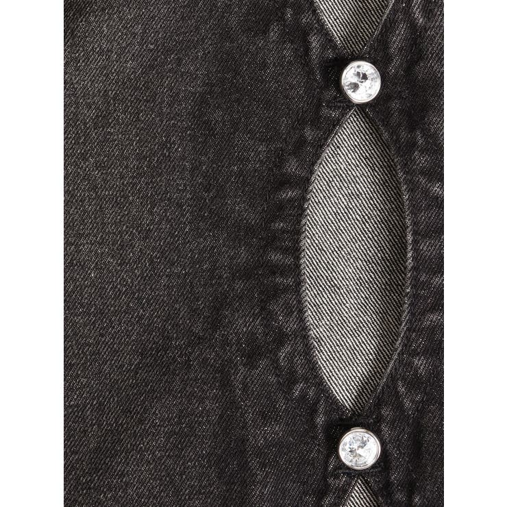 サイドビジューカットロングデニムスカート | EVRIS | 詳細画像43 