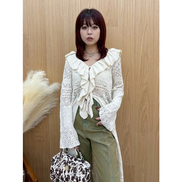 オープンニットロングカーディガン | EVRIS | 詳細画像10 