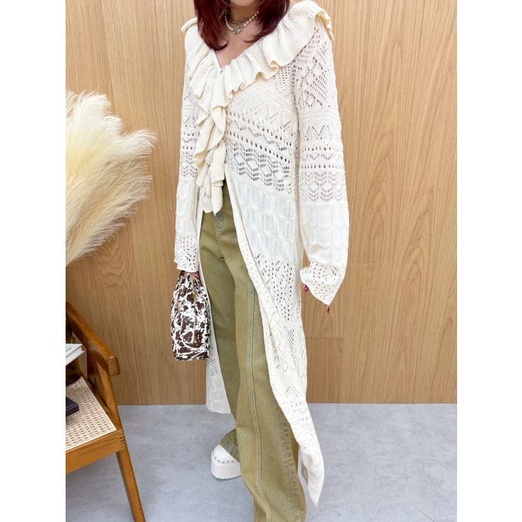 オープンニットロングカーディガン | EVRIS | 詳細画像11 