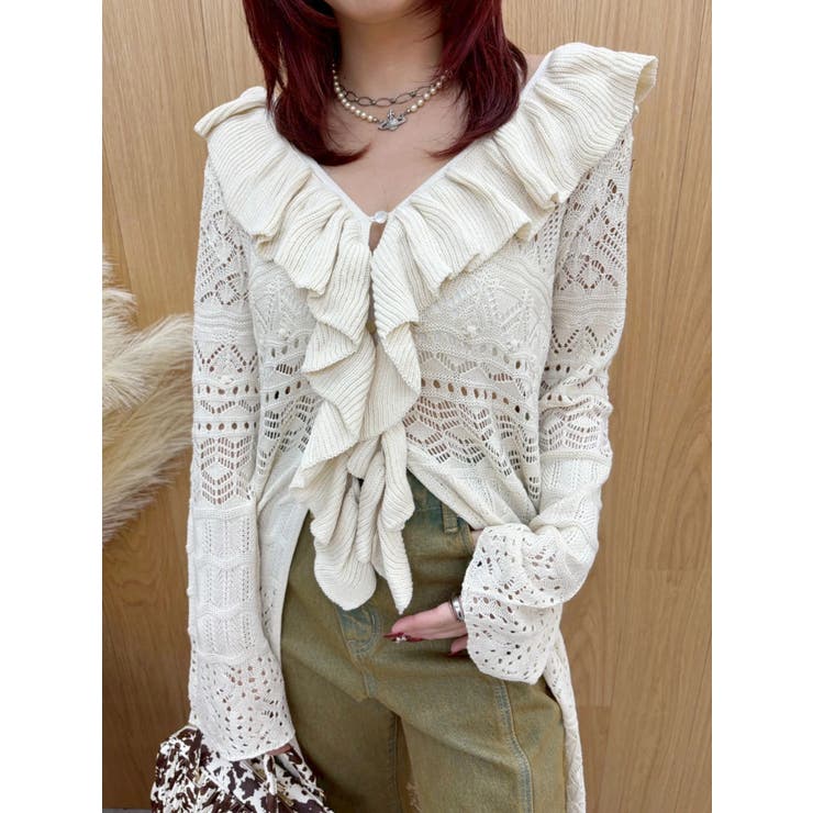 オープンニットロングカーディガン | EVRIS | 詳細画像9 