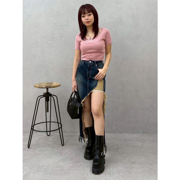 ワンポイントビジューチェーンニットトップス | EVRIS | 詳細画像23 