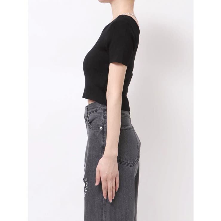 ワンポイントビジューチェーンニットトップス | EVRIS | 詳細画像37 