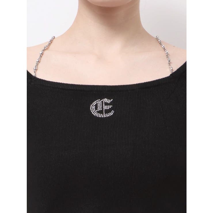 ワンポイントビジューチェーンニットトップス | EVRIS | 詳細画像39 