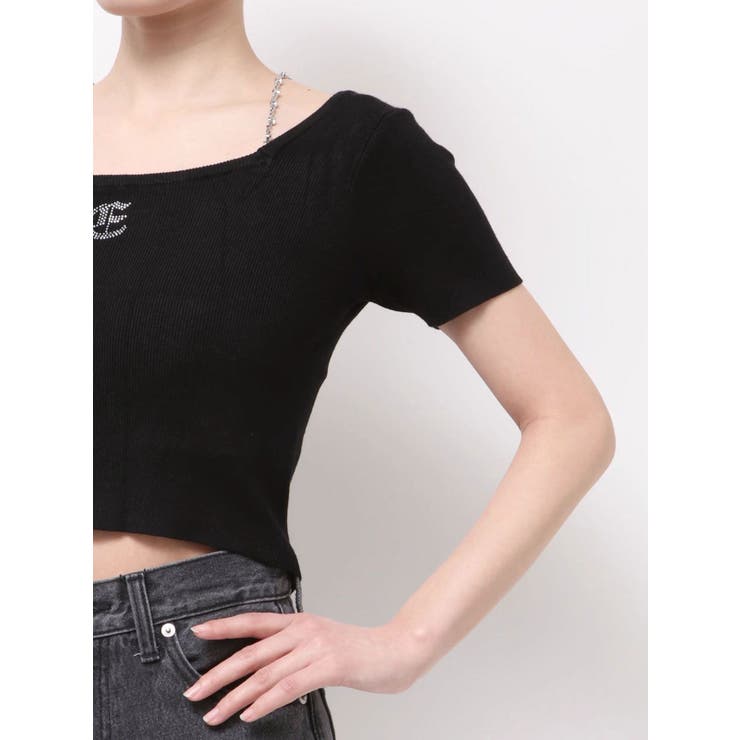 ワンポイントビジューチェーンニットトップス | EVRIS | 詳細画像40 