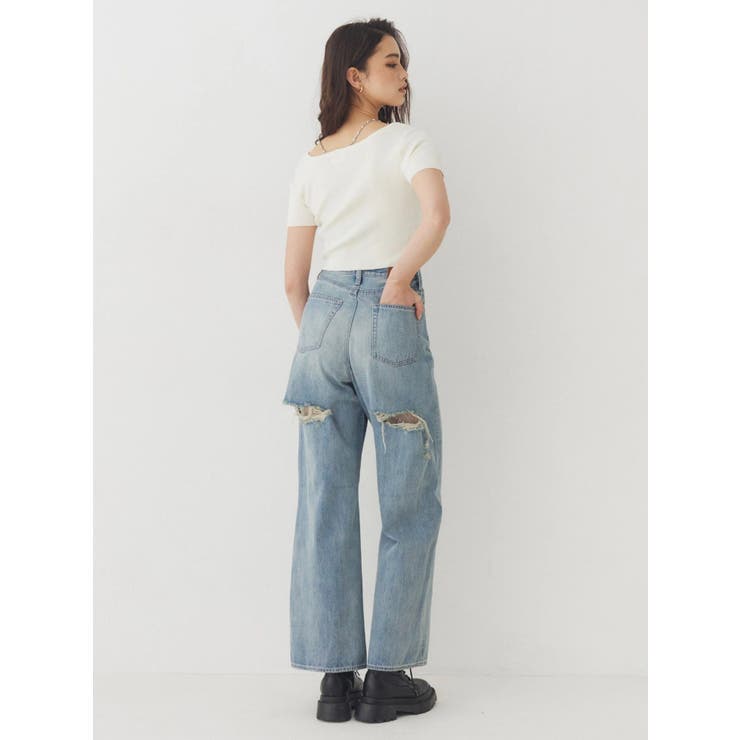 ワンポイントビジューチェーンニットトップス | EVRIS | 詳細画像7 