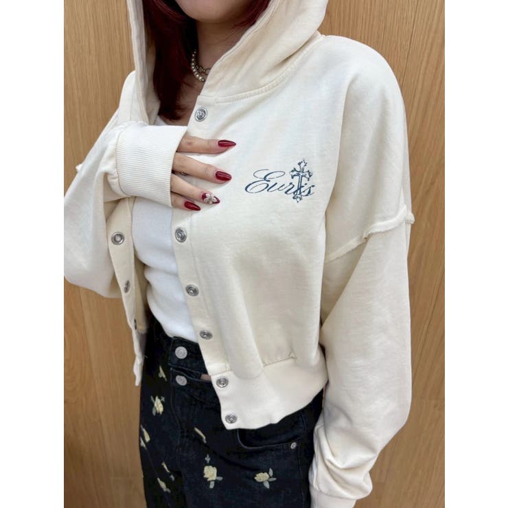 パウダーショートスウェットフーディー【セットアップ着用可能】 | EVRIS | 詳細画像28 