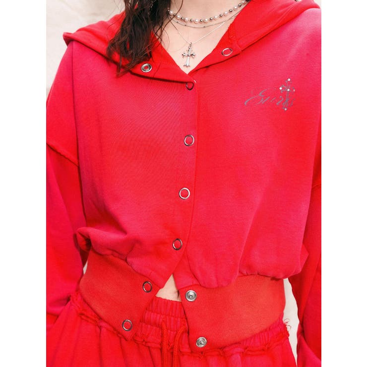 パウダーショートスウェットフーディー【セットアップ着用可能】 | EVRIS | 詳細画像3 