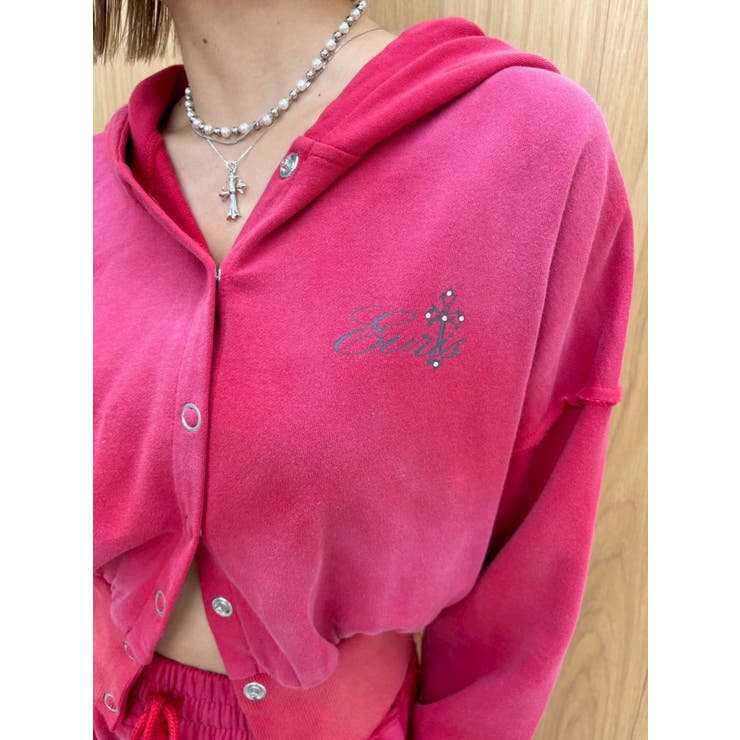 パウダーショートスウェットフーディー【セットアップ着用可能】 | EVRIS | 詳細画像32 