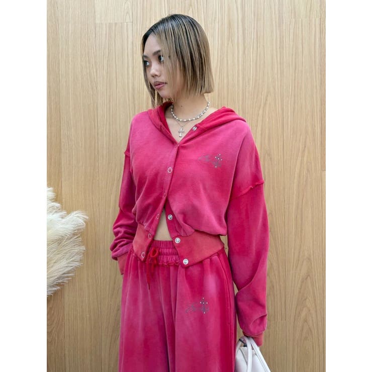 パウダーショートスウェットフーディー【セットアップ着用可能】 | EVRIS | 詳細画像35 