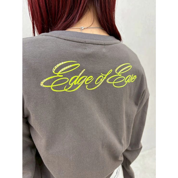オーバーサイズラインストーングラフィックロンT 春夏 防寒対策 | EVRIS | 詳細画像2 