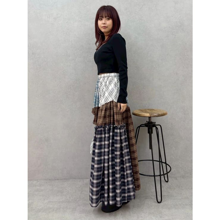 バックリボンスクエアネックリブトップス | EVRIS | 詳細画像28 