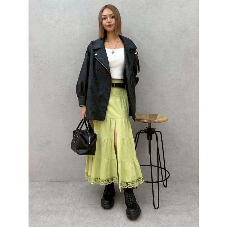 バックリボンスクエアネックリブトップス | EVRIS | 詳細画像37 