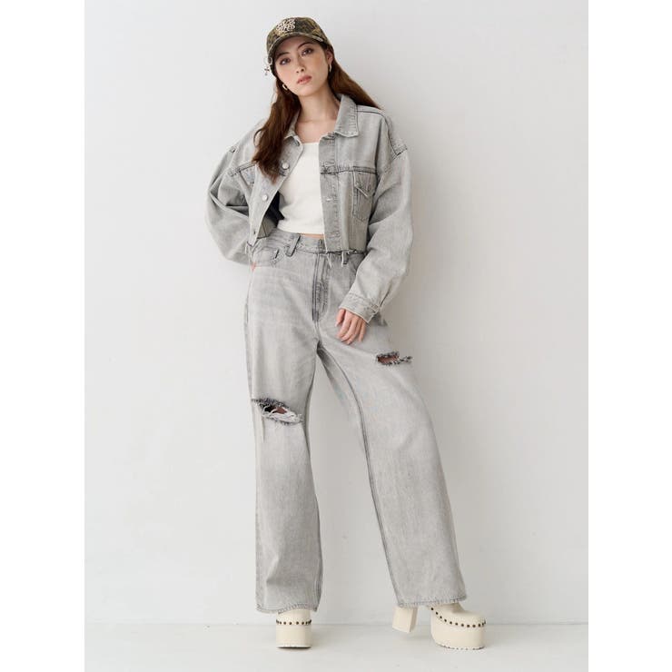 バックリボンスクエアネックリブトップス | EVRIS | 詳細画像8 