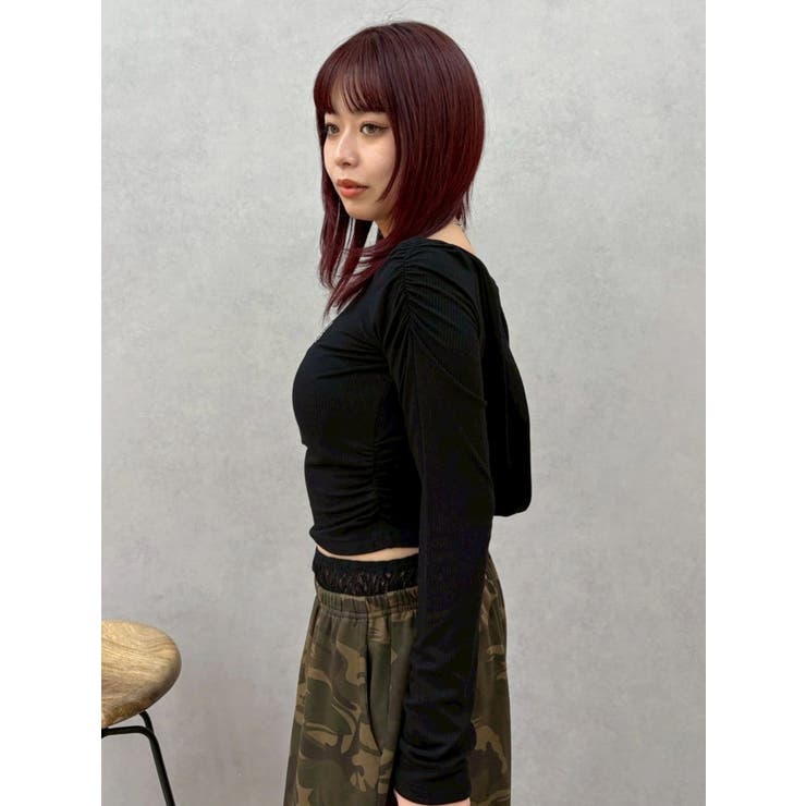 オフショルフーディトップス | EVRIS | 詳細画像12 