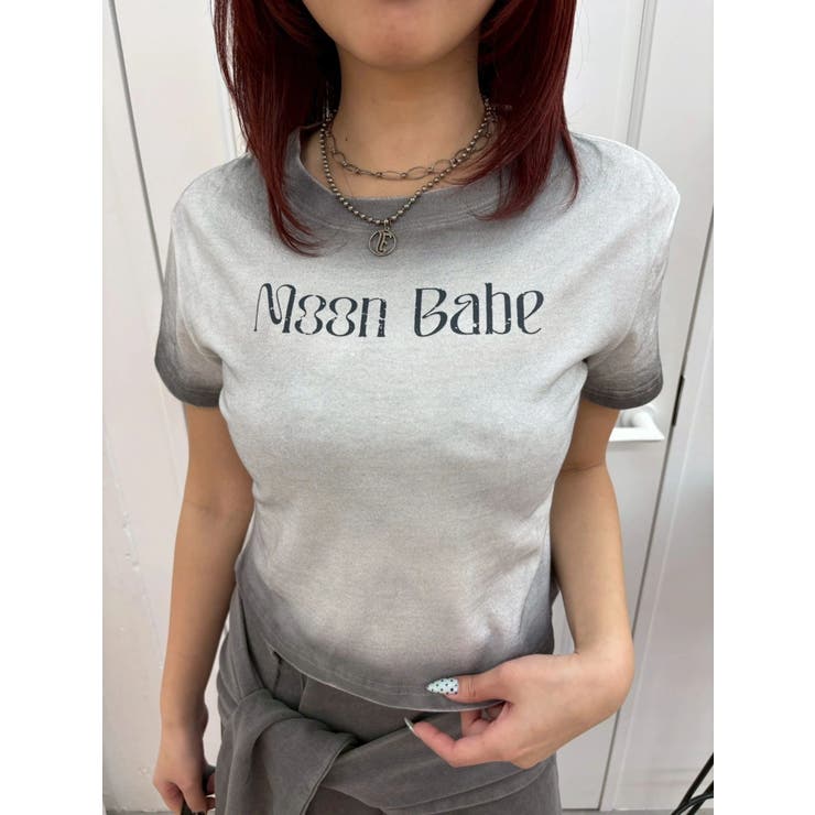 MOON BABE ロゴクロップドTシャツ 夏服 | EVRIS | 詳細画像10 