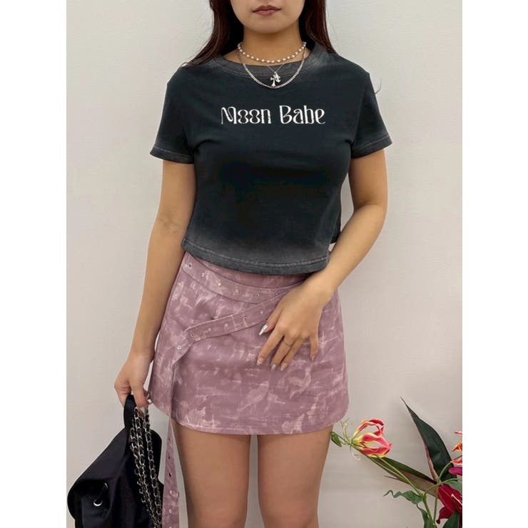 MOON BABE ロゴクロップドTシャツ 夏服 | EVRIS | 詳細画像24 