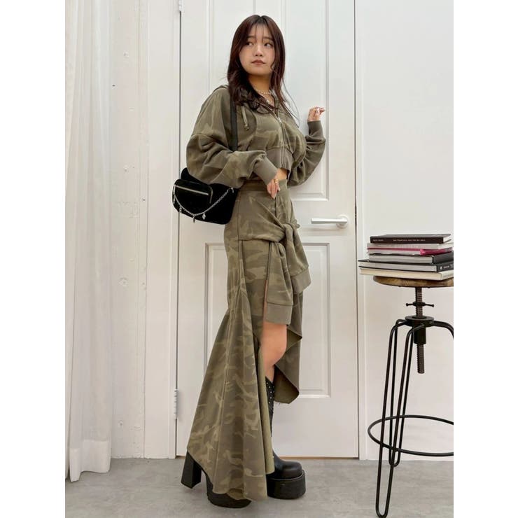 ワンポイントロゴショートパーカー【セットアップ着用可能】 | EVRIS | 詳細画像12 