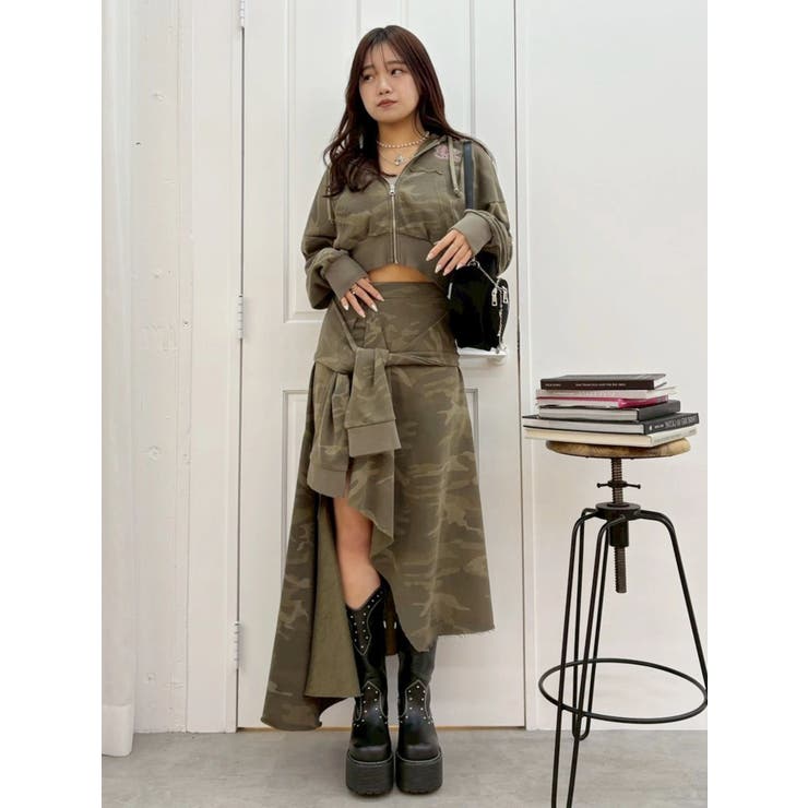 ワンポイントロゴショートパーカー【セットアップ着用可能】 | EVRIS | 詳細画像13 