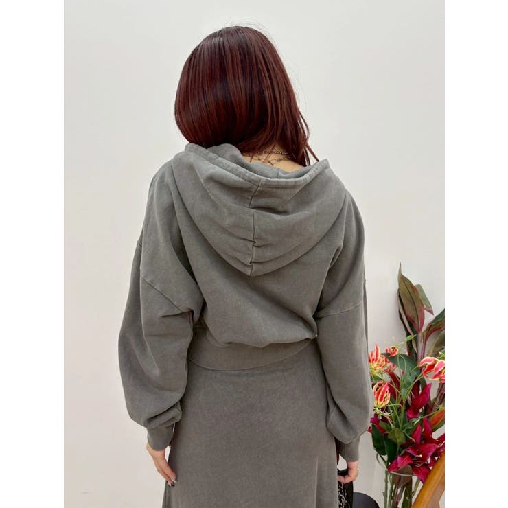 ワンポイントロゴショートパーカー【セットアップ着用可能】 | EVRIS | 詳細画像18 