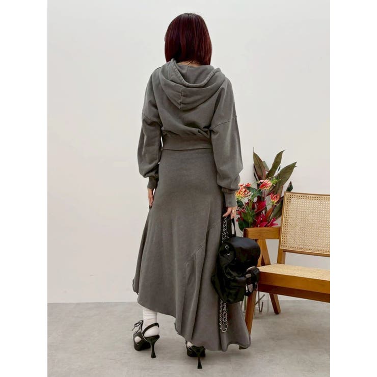 ワンポイントロゴショートパーカー【セットアップ着用可能】 | EVRIS | 詳細画像19 