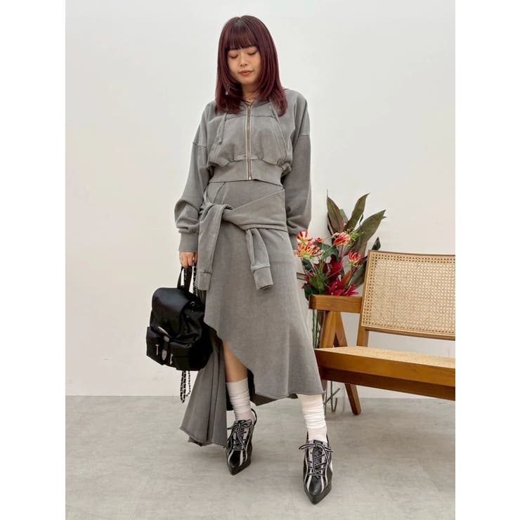 ワンポイントロゴショートパーカー【セットアップ着用可能】 | EVRIS | 詳細画像20 