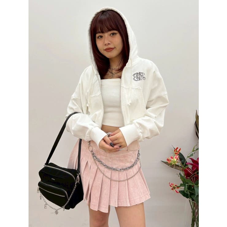 ワンポイントロゴショートパーカー【セットアップ着用可能】 | EVRIS | 詳細画像22 