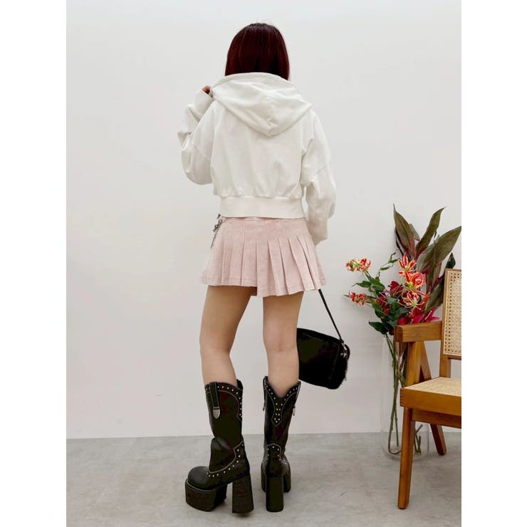 ワンポイントロゴショートパーカー【セットアップ着用可能】 | EVRIS | 詳細画像25 