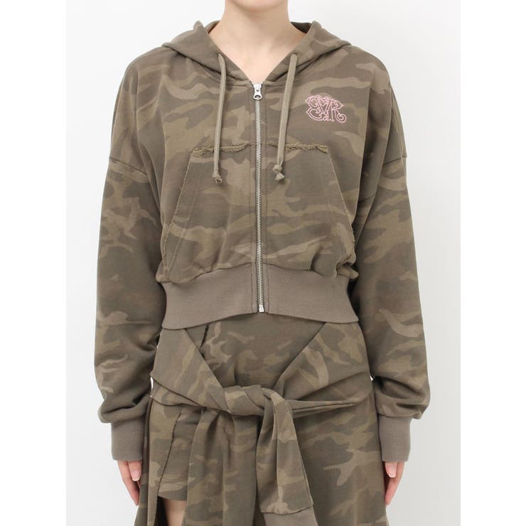 ワンポイントロゴショートパーカー【セットアップ着用可能】 | EVRIS | 詳細画像29 