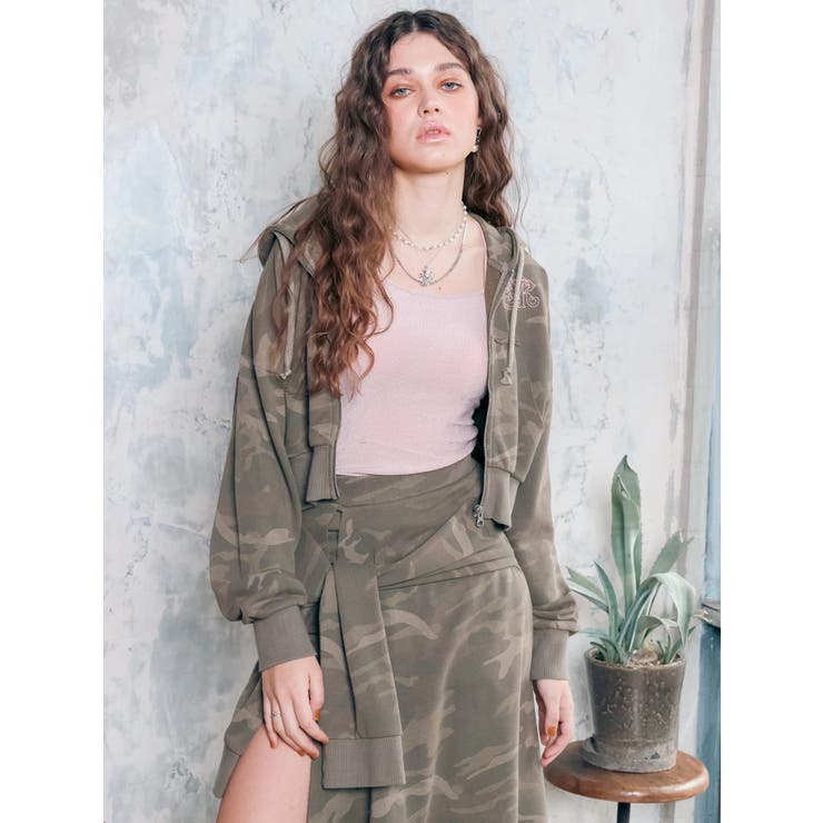 ワンポイントロゴショートパーカー【セットアップ着用可能】 | EVRIS | 詳細画像3 