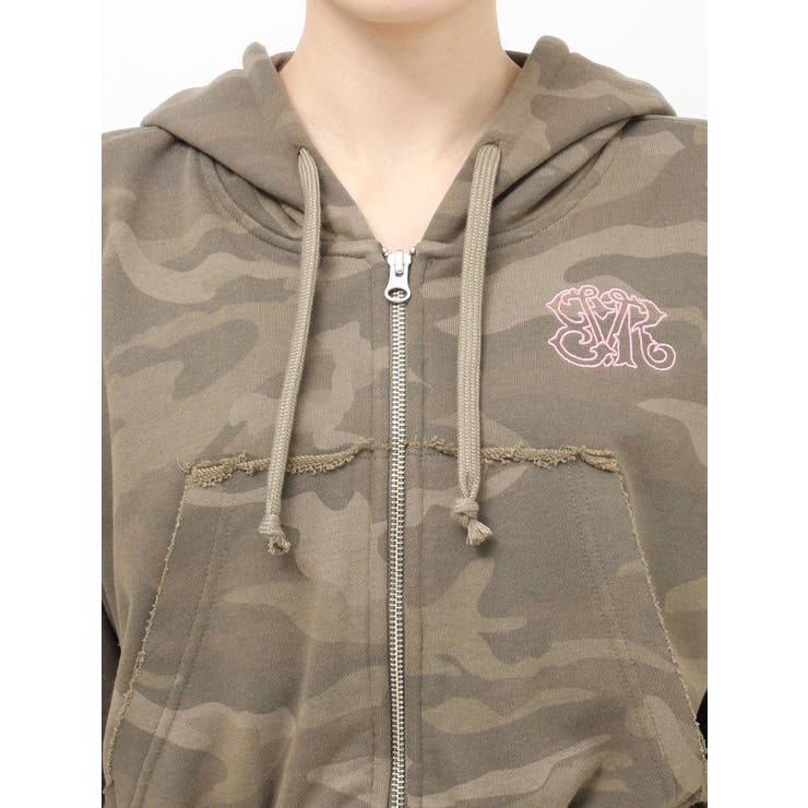 ワンポイントロゴショートパーカー【セットアップ着用可能】 | EVRIS | 詳細画像32 