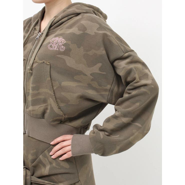 ワンポイントロゴショートパーカー【セットアップ着用可能】 | EVRIS | 詳細画像33 