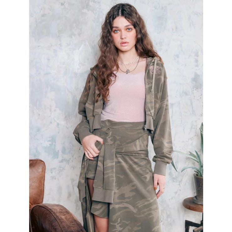 ワンポイントロゴショートパーカー【セットアップ着用可能】 | EVRIS | 詳細画像4 