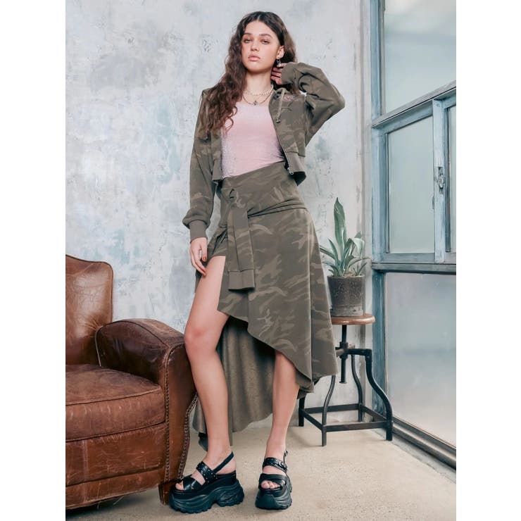 ワンポイントロゴショートパーカー【セットアップ着用可能】 | EVRIS | 詳細画像6 