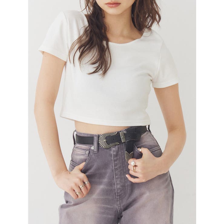 BASICシンプルショートTシャツ | EVRIS | 詳細画像1 