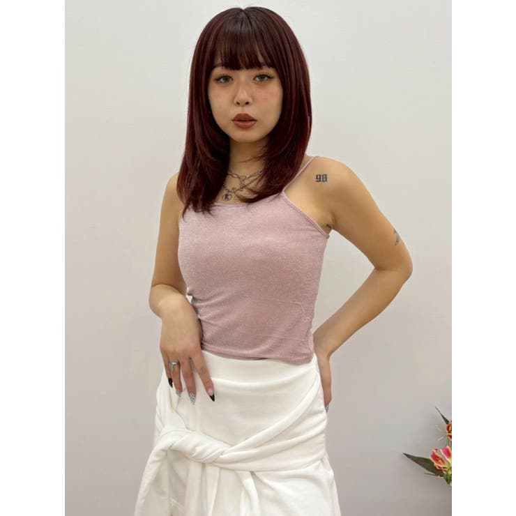 ラメクロップドキャミソール 春夏服 キラキラ | EVRIS | 詳細画像19 