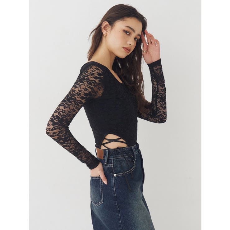 レースアップボディースーツ | EVRIS | 詳細画像13 