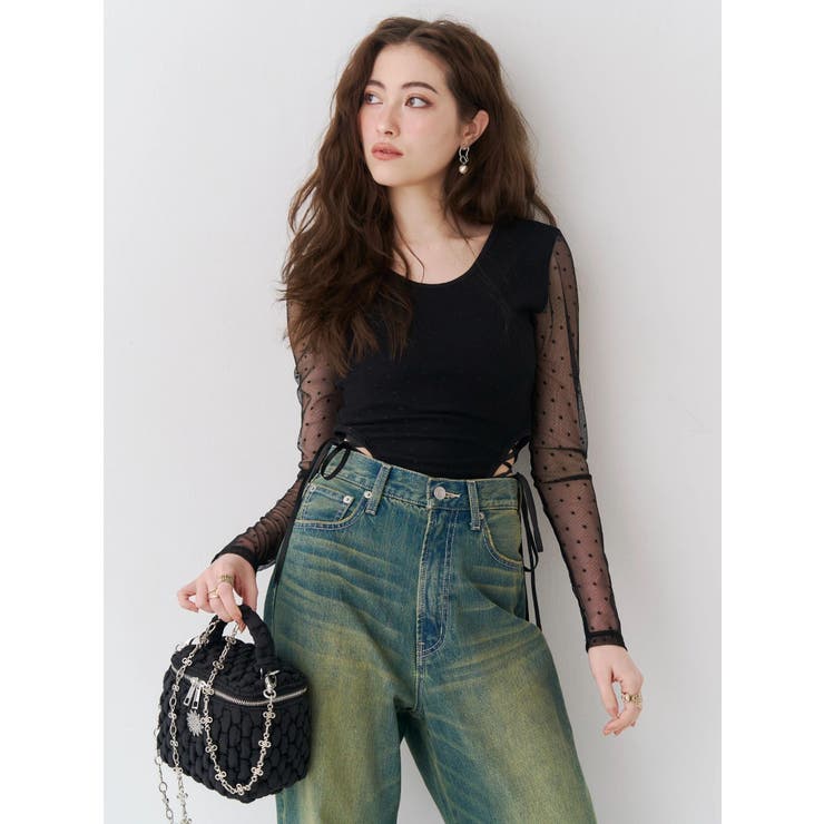 レースアップボディースーツ | EVRIS | 詳細画像4 