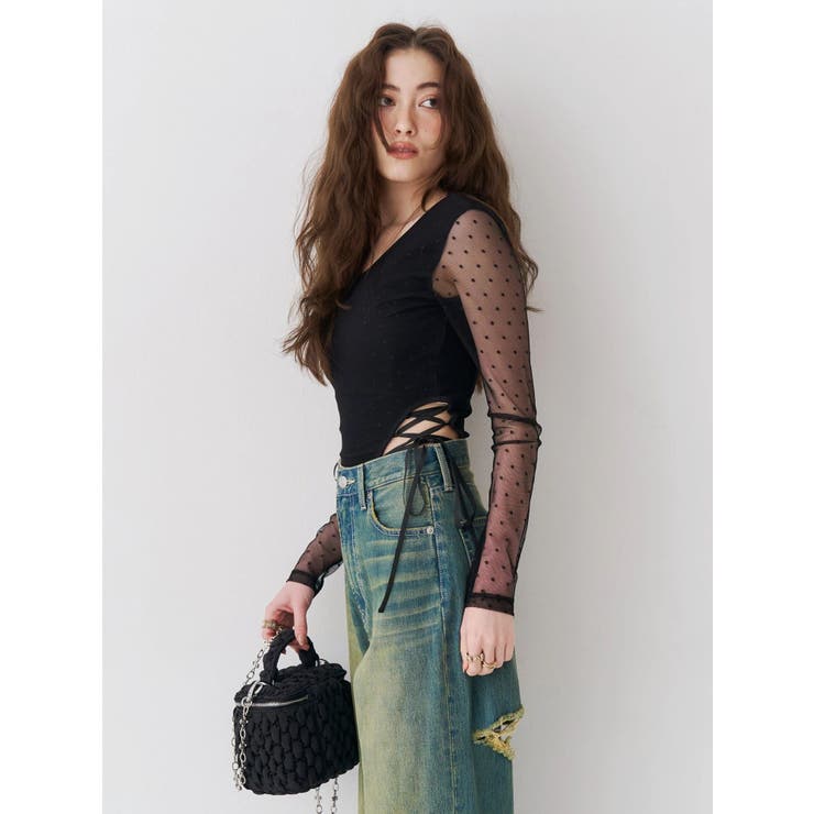 レースアップボディースーツ | EVRIS | 詳細画像5 