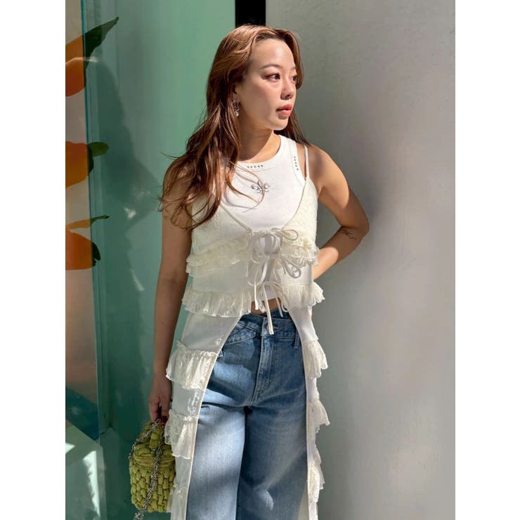 レースフリルロングジレ | EVRIS | 詳細画像13 