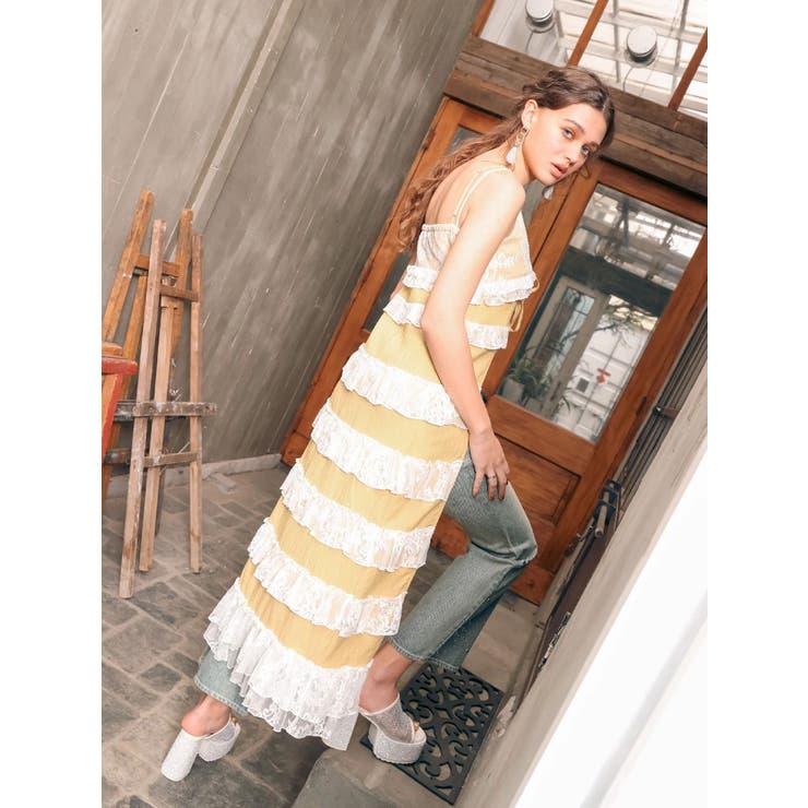 レースフリルロングジレ | EVRIS | 詳細画像5 