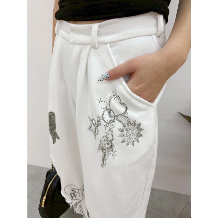 グラフィックデザインワイドパンツ | EVRIS | 詳細画像22 