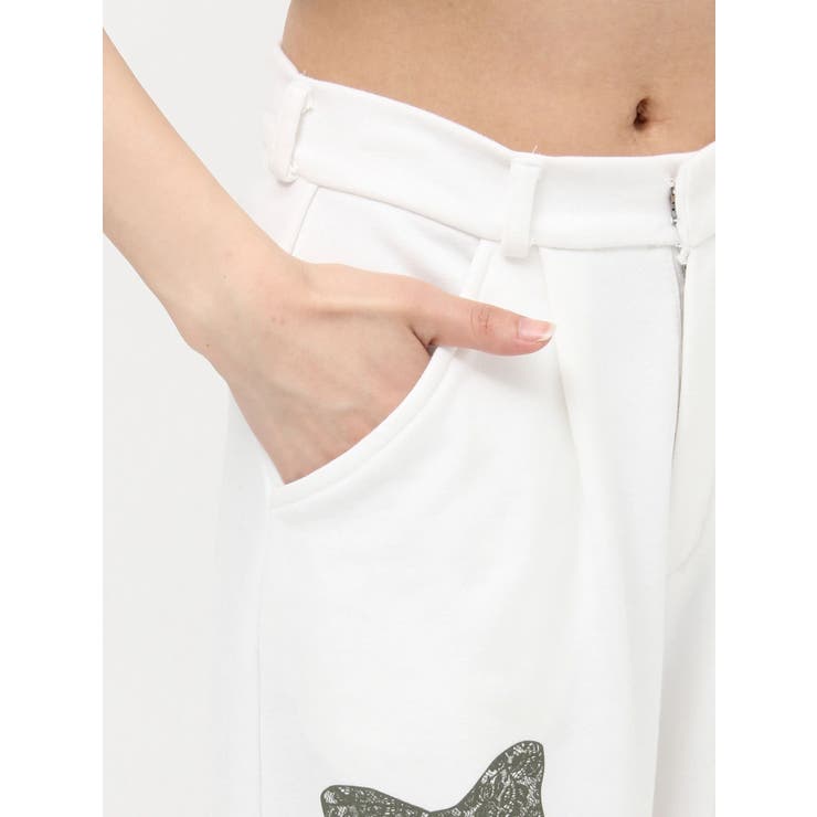 グラフィックデザインワイドパンツ | EVRIS | 詳細画像32 